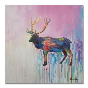 100% handmade Abstract Deer 40x40 Inch (100x100cm)