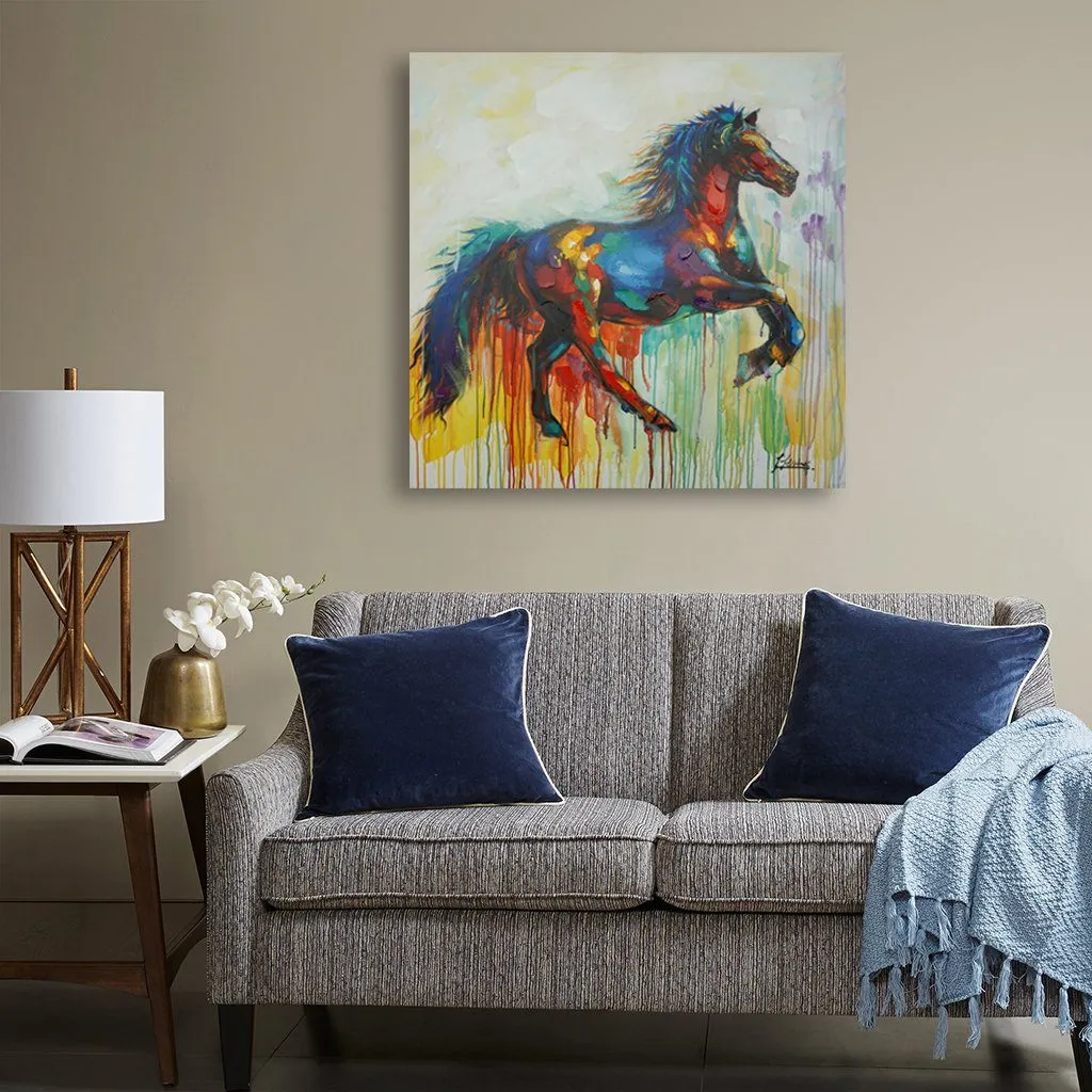 100% handmade Abstract Horse 40x40 Inch (100x100cm)