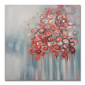 100% handmade Abstract roses 36x36Inch (90x90cm)