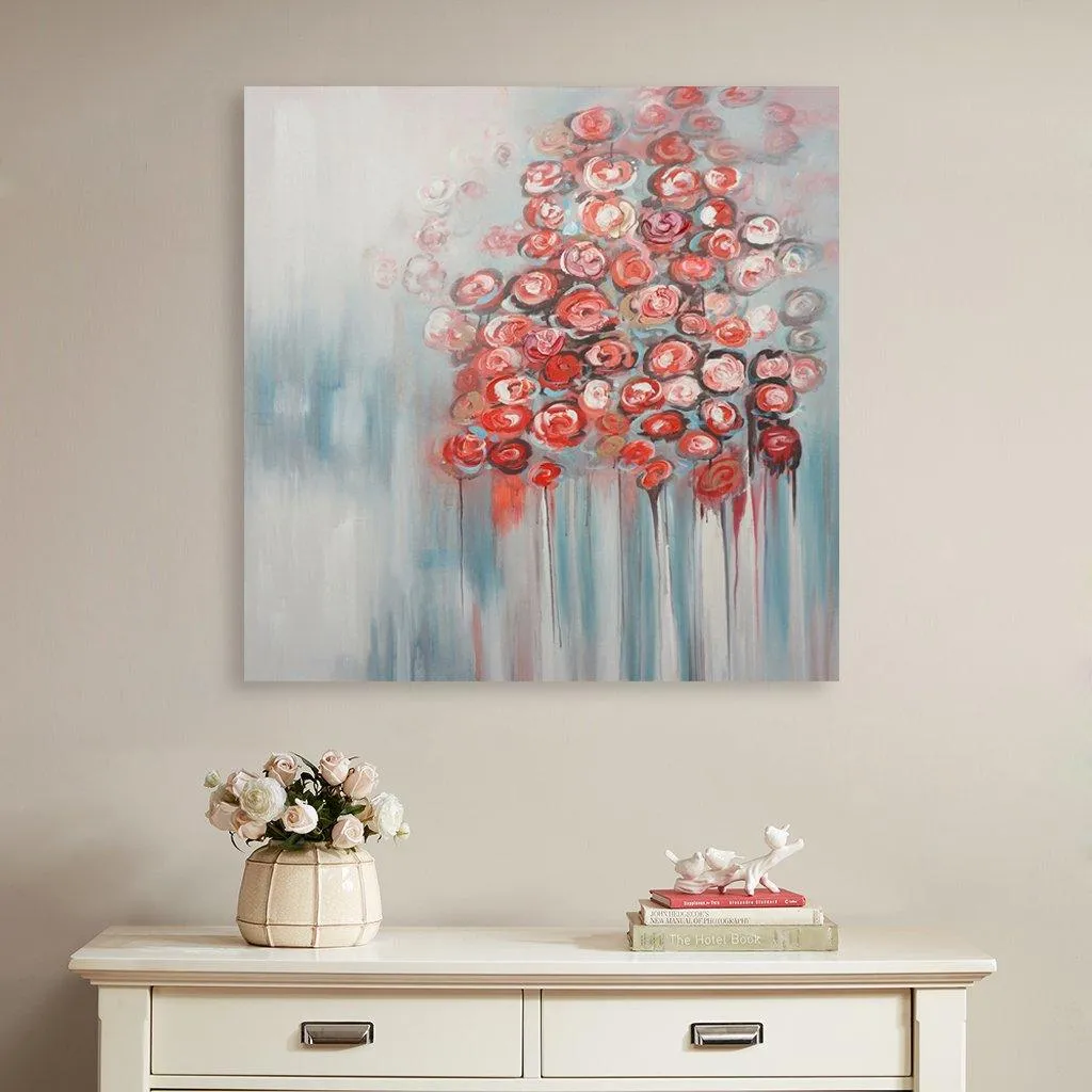 100% handmade Abstract roses 36x36Inch (90x90cm)