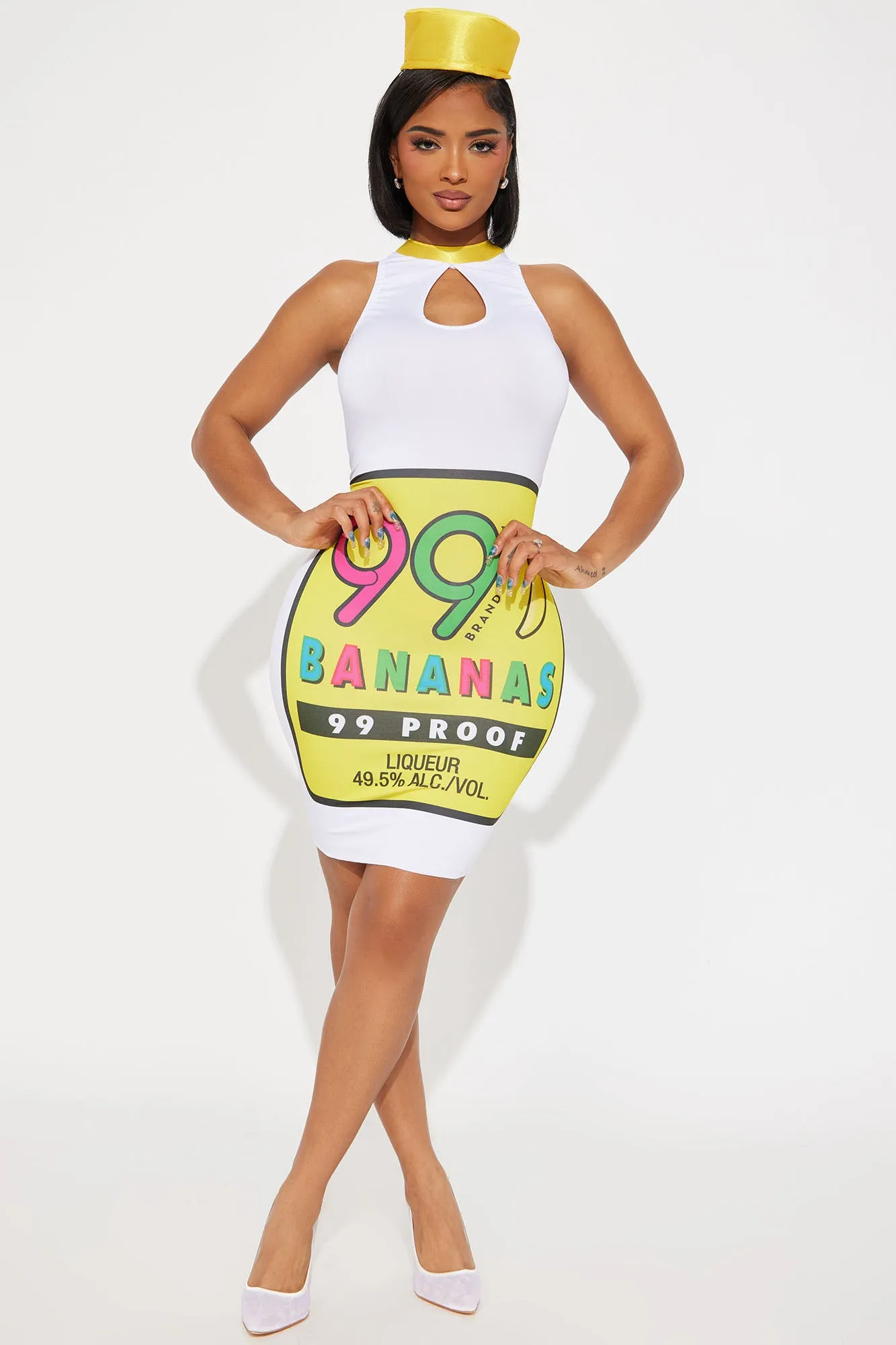 99 Brand Banana Liqueur 1 Piece Dress Costume - Yellow