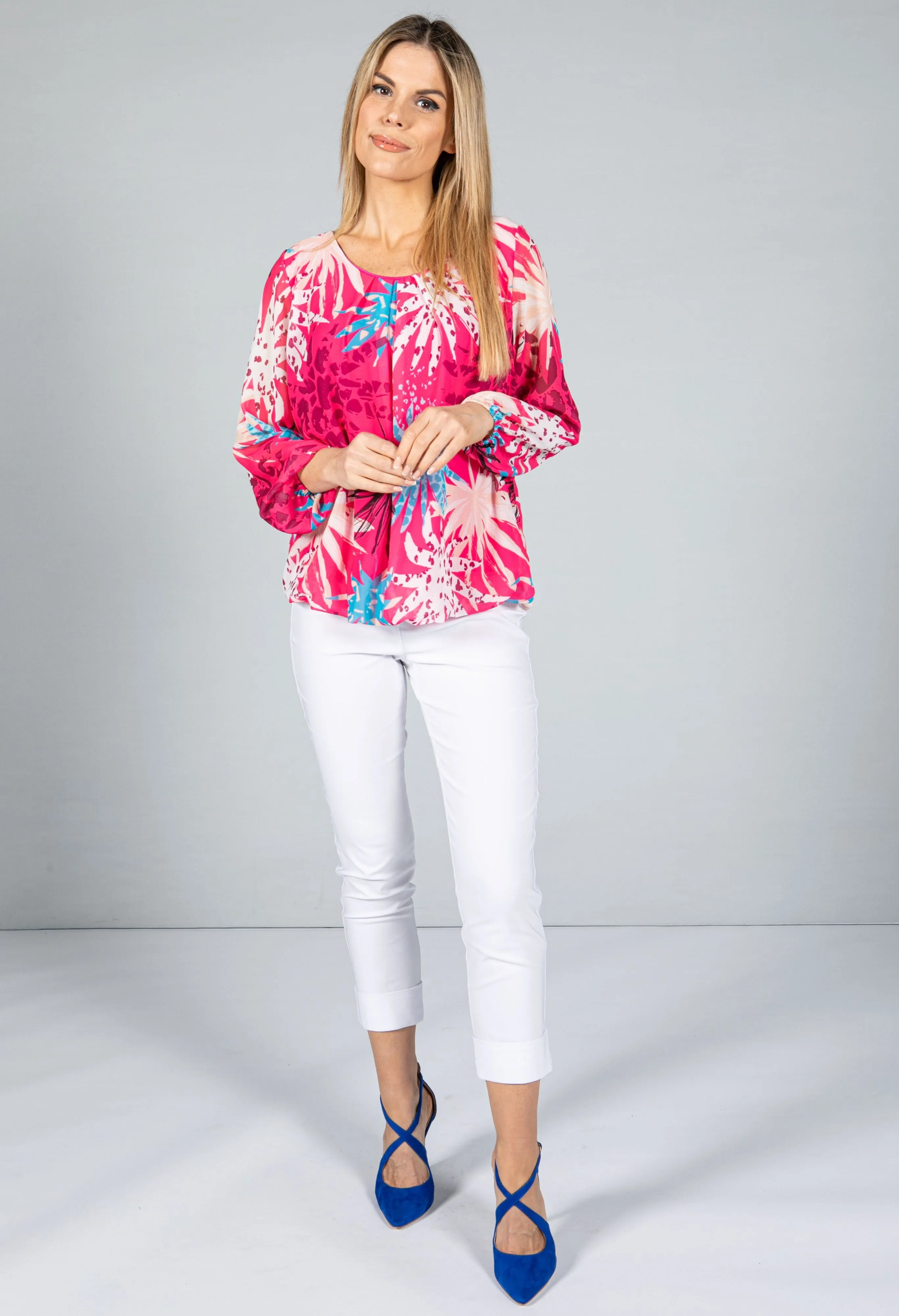 Abstract Pop Print Blouse