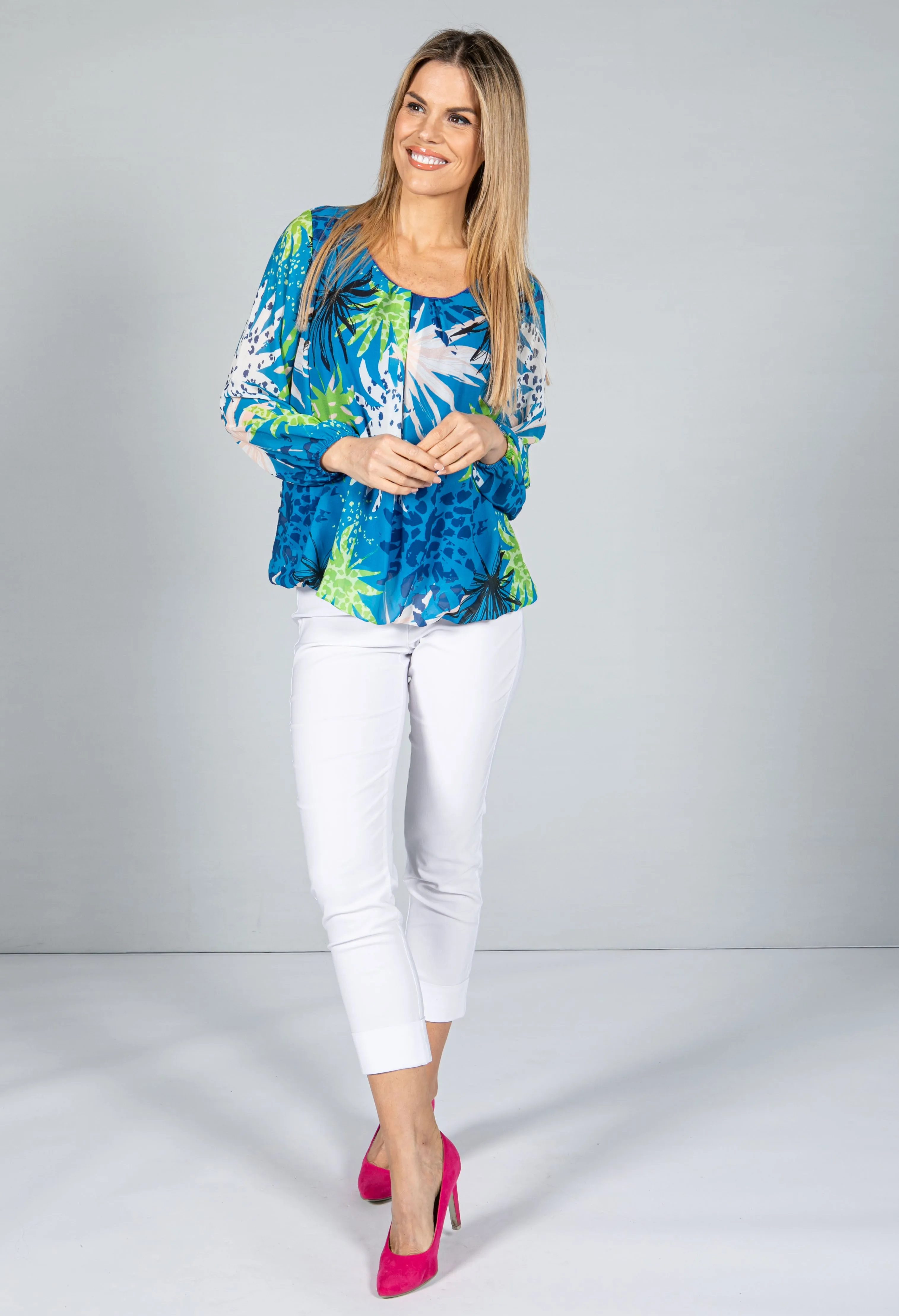 Abstract Pop Print Blouse