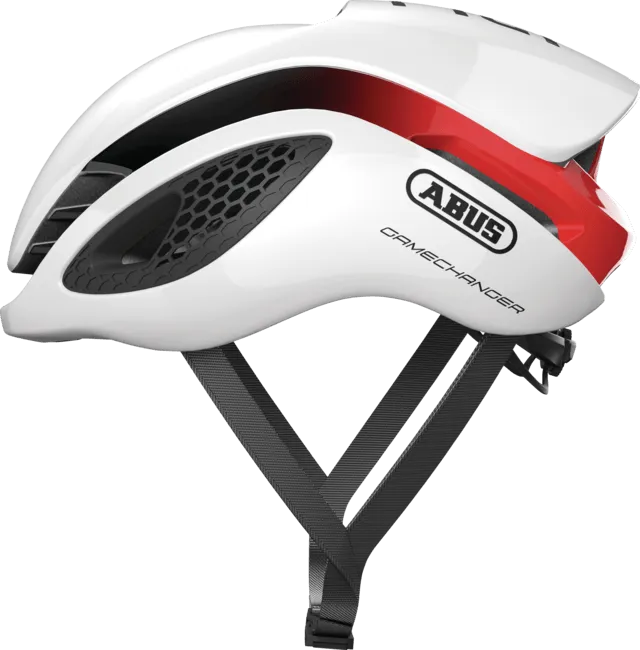 Abus Gamechanger Road Cycling Helmet (White Red)