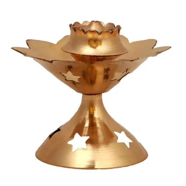 Agarbatti Stand - 2 x 3 Inches | Star Design Incense Stick Stand/ Agarbatti Holder/ Brass Agarbatti Stand for Pooja