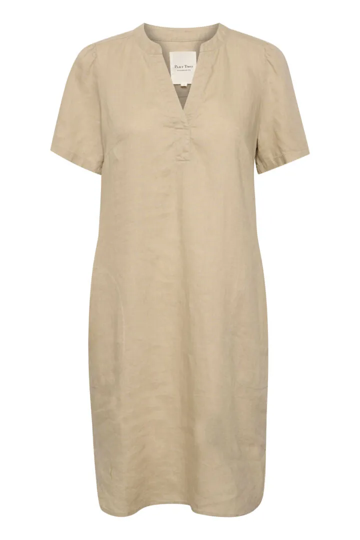 AMINASE LINEN DRESS (WHITE PEPPER) - PART TWO