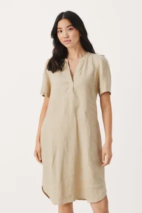 AMINASE LINEN DRESS (WHITE PEPPER) - PART TWO