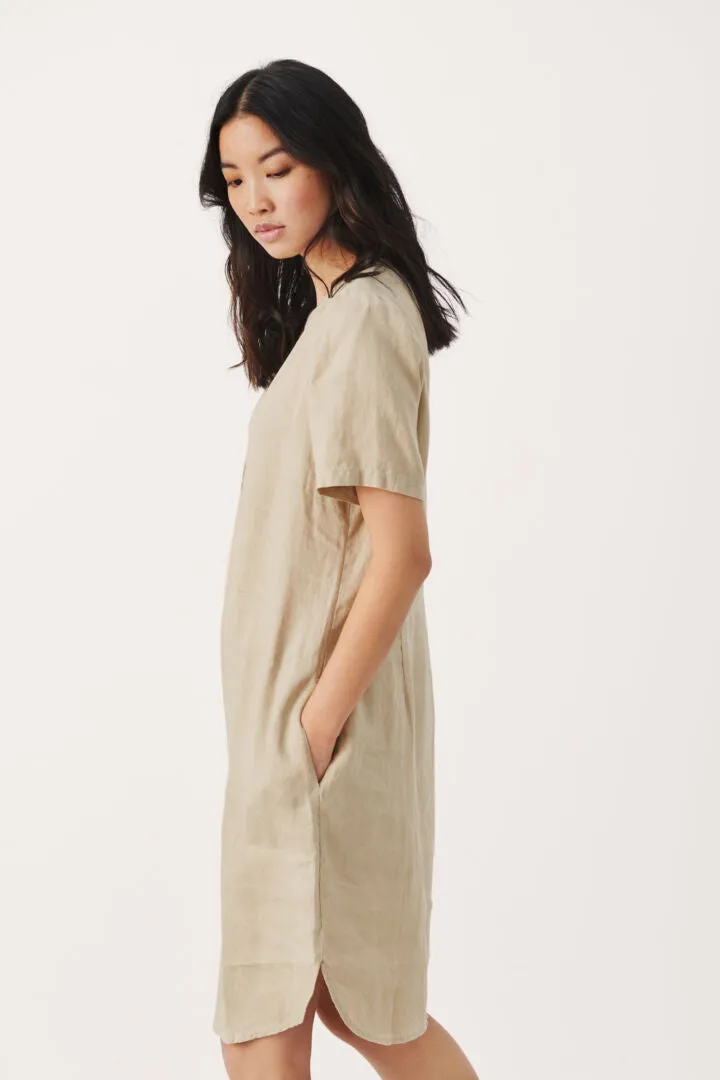 AMINASE LINEN DRESS (WHITE PEPPER) - PART TWO