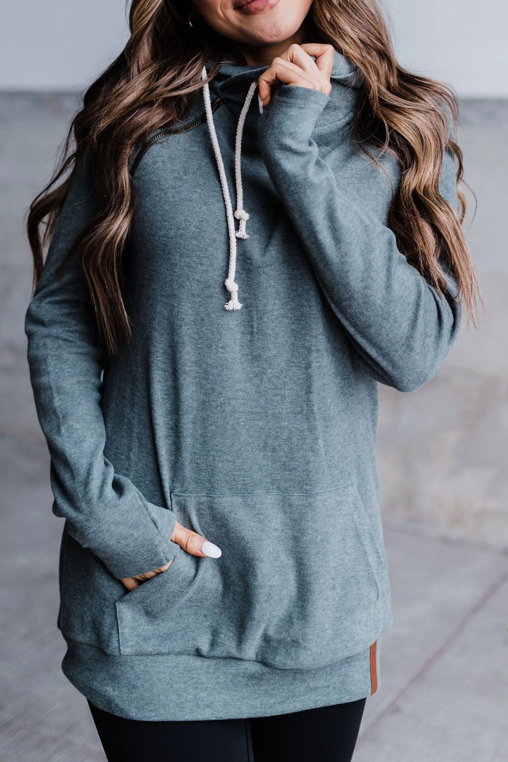 Ampersand Avenue Basic DoubleHood Sweatshirt - Pine