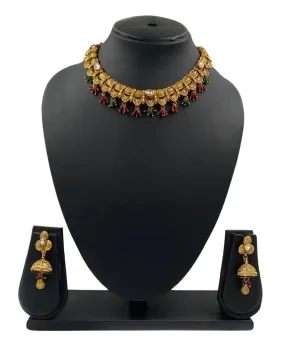 Antique Golden Necklace Set For Girls By Gehna Shop