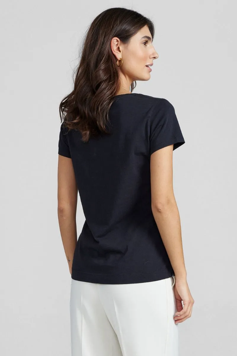 Arden Organic V-SS Tee  | Black | T-Shirt fra Mos Mosh