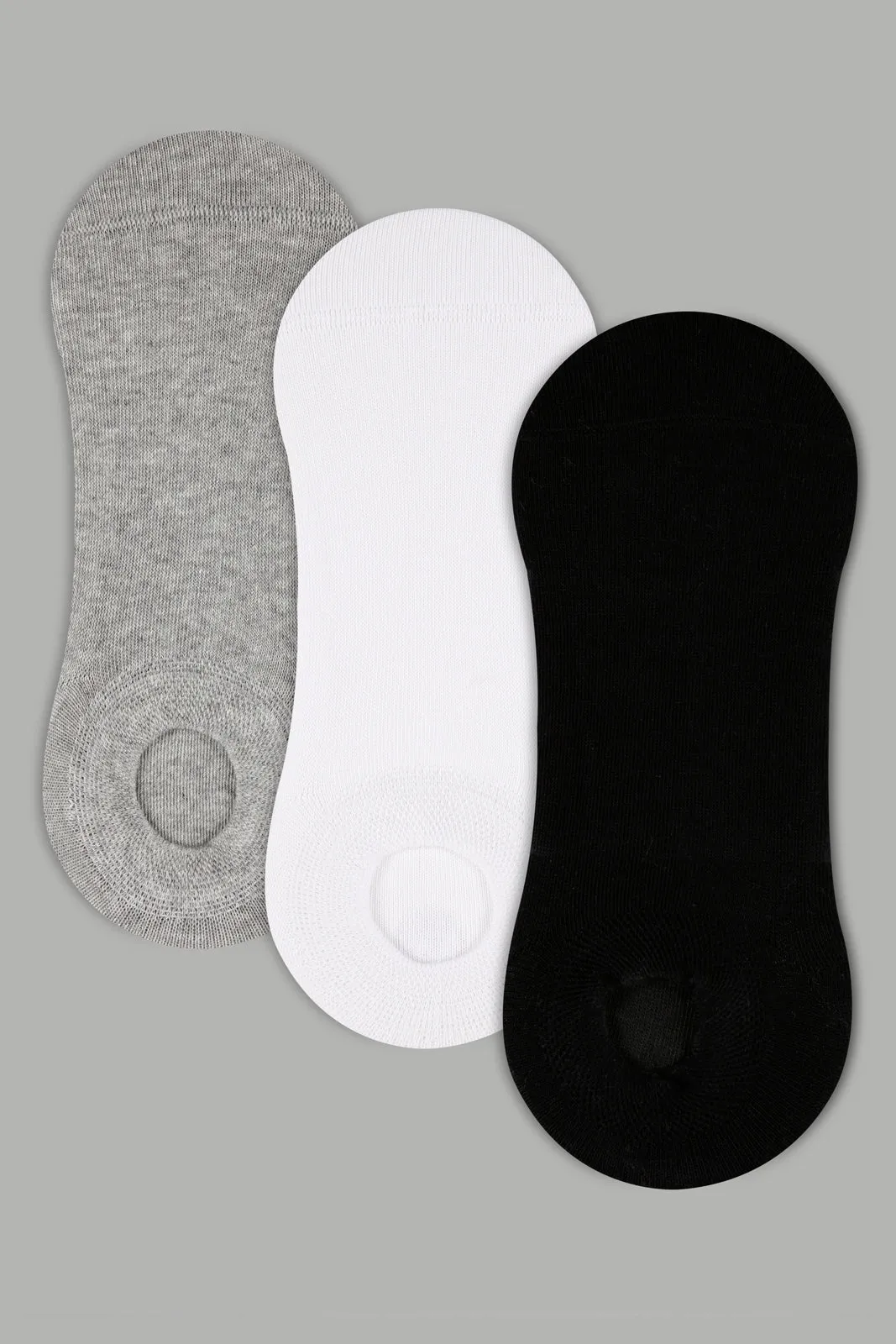 Assorted Plain Sneaker Socks (3-Pack)