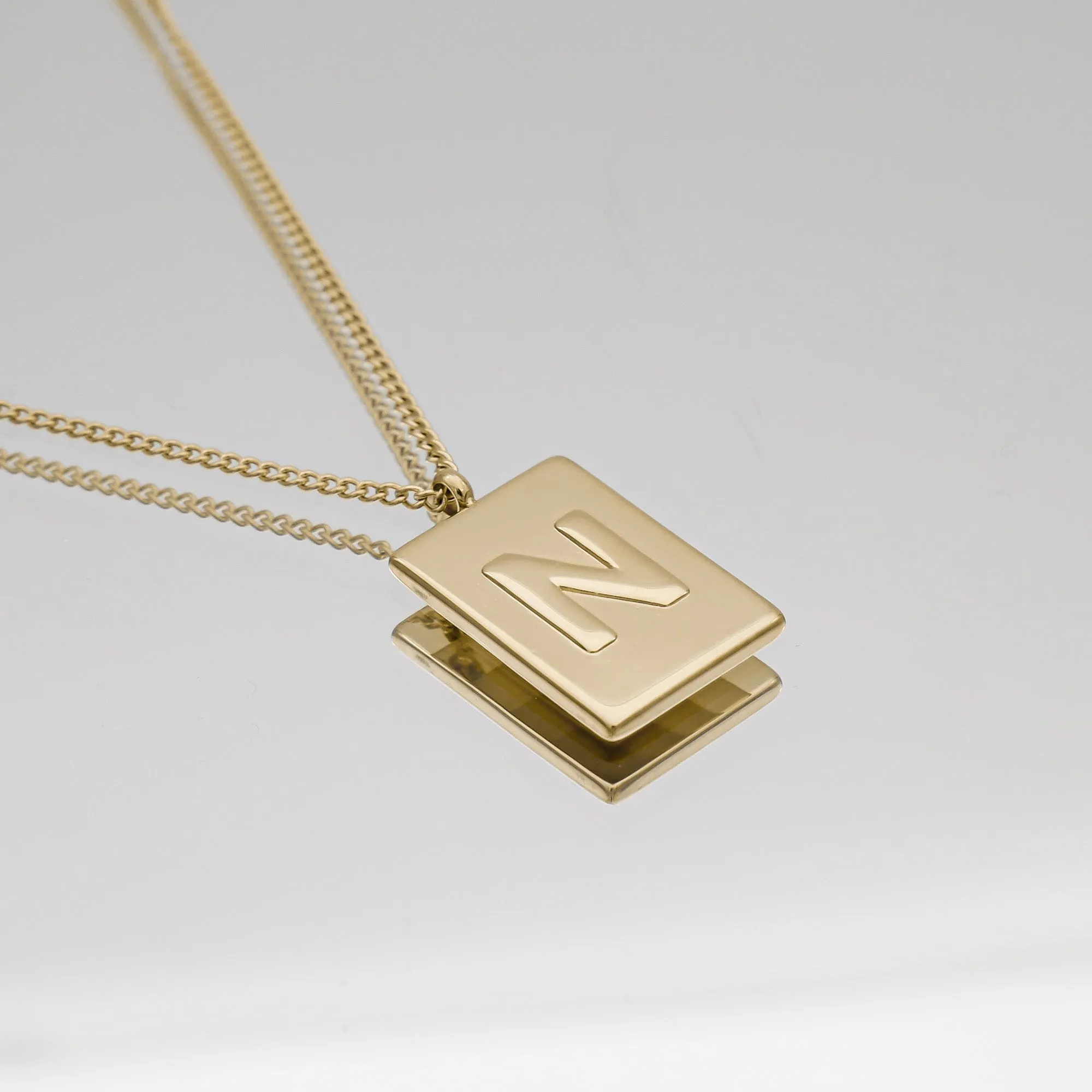 Athena Initial Tablet Necklace