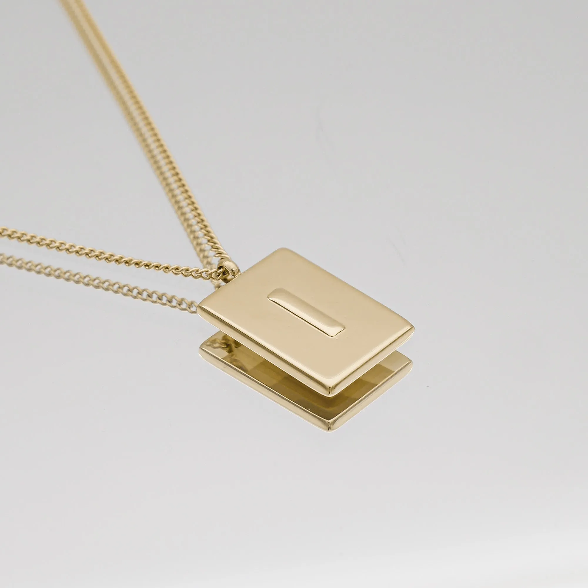 Athena Initial Tablet Necklace