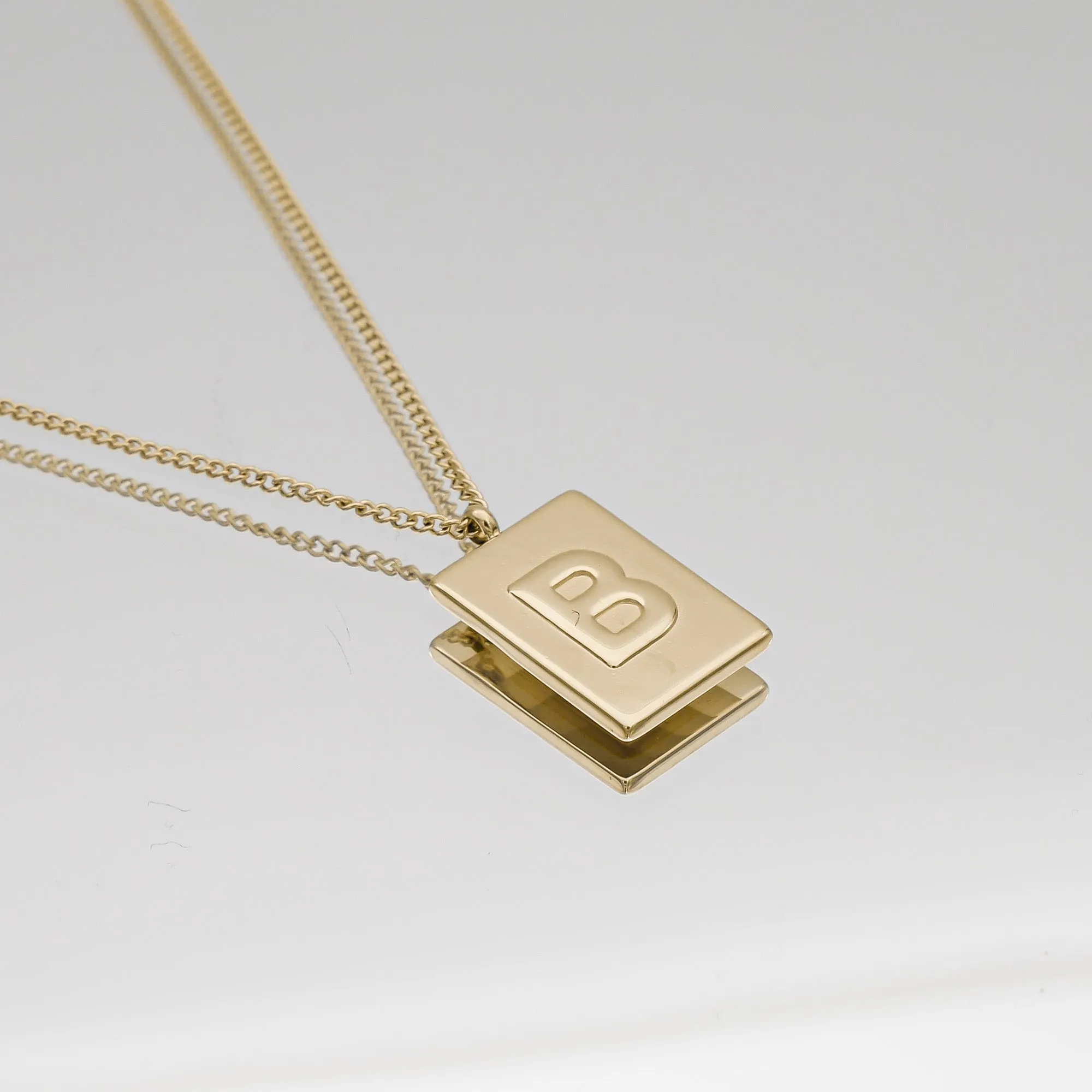 Athena Initial Tablet Necklace