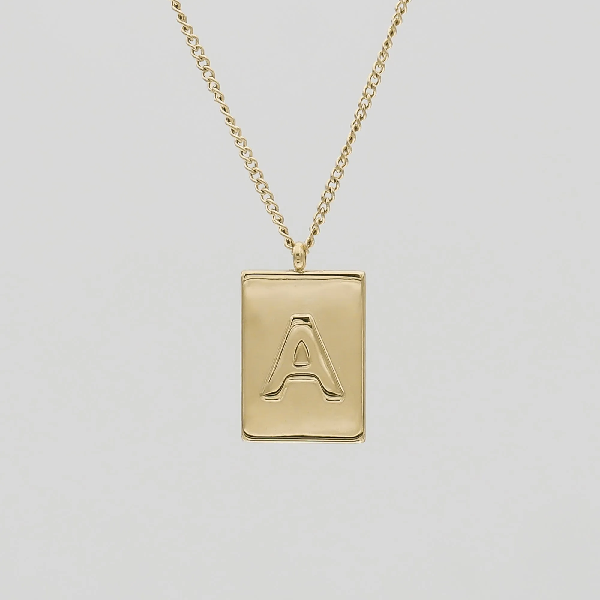 Athena Initial Tablet Necklace