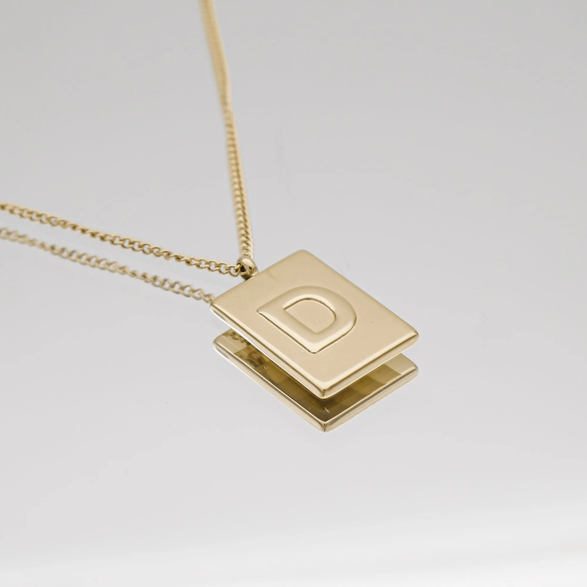 Athena Initial Tablet Necklace