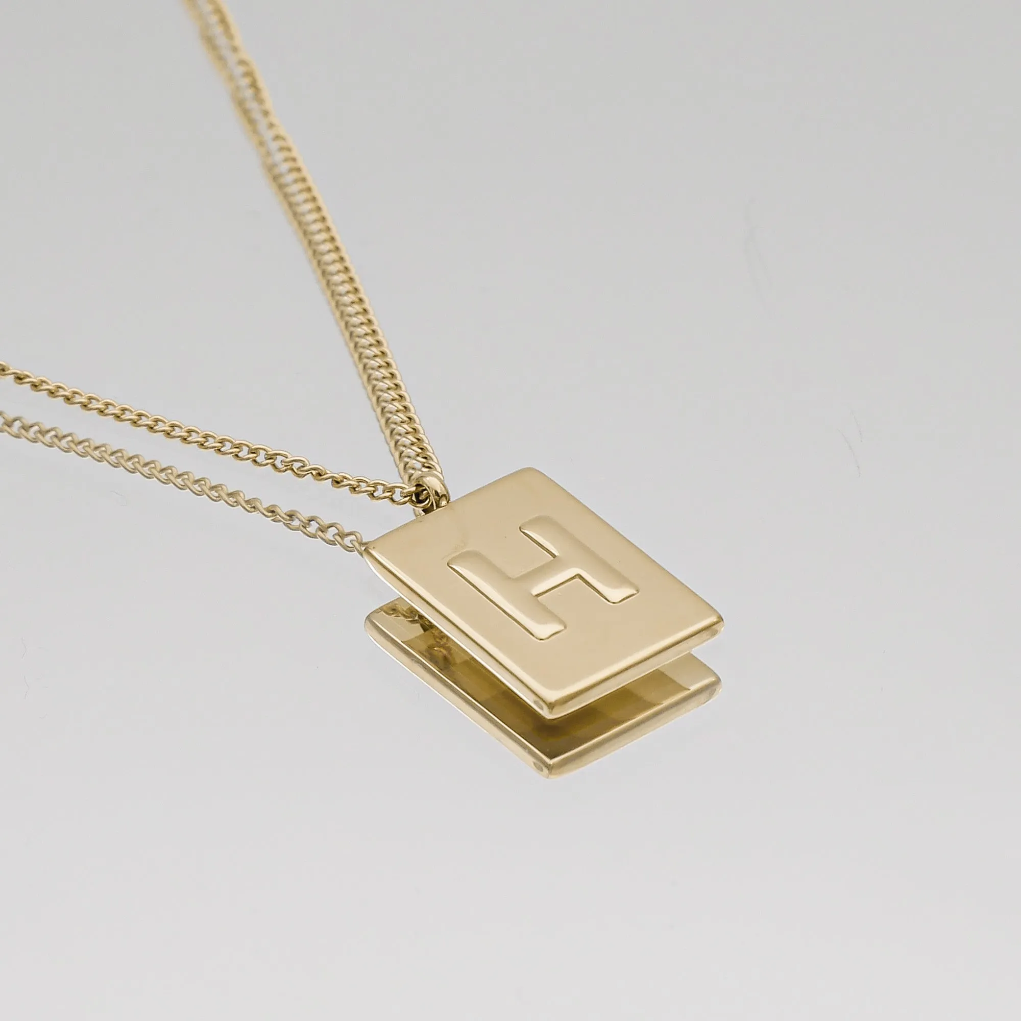 Athena Initial Tablet Necklace