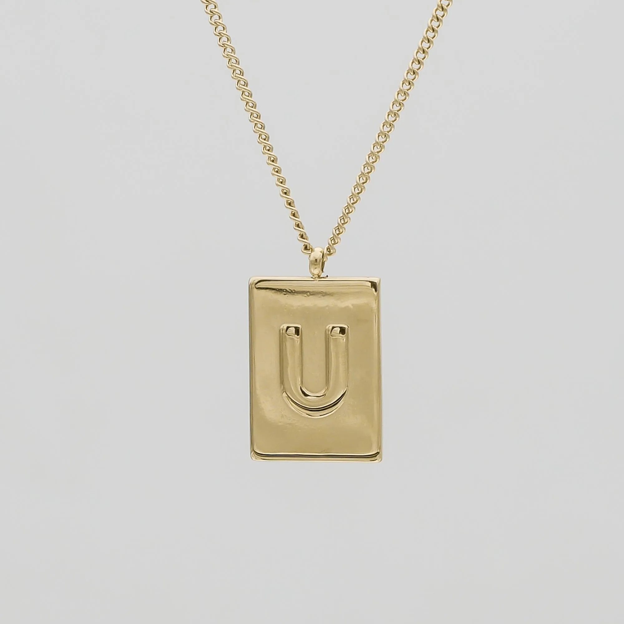 Athena Initial Tablet Necklace