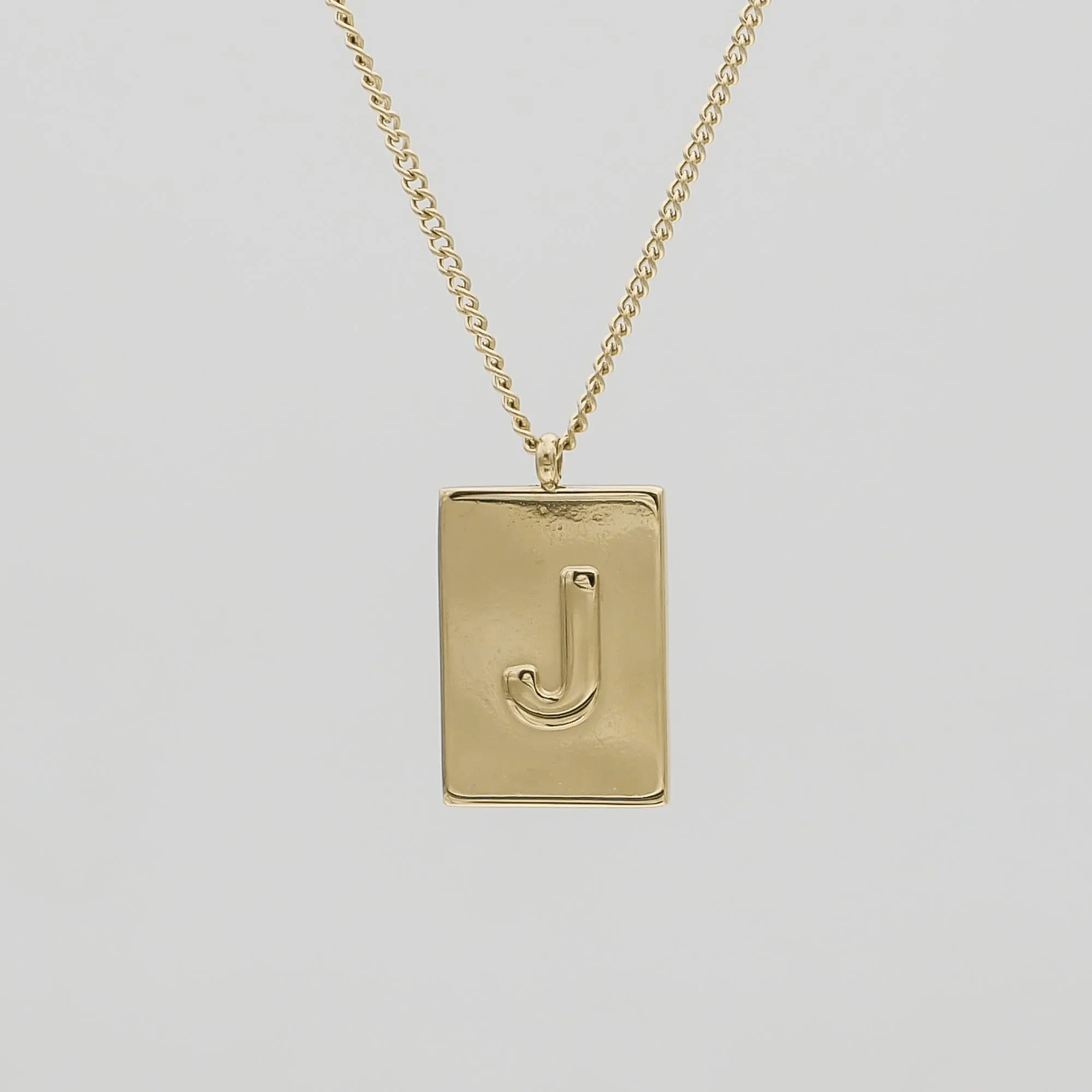 Athena Initial Tablet Necklace