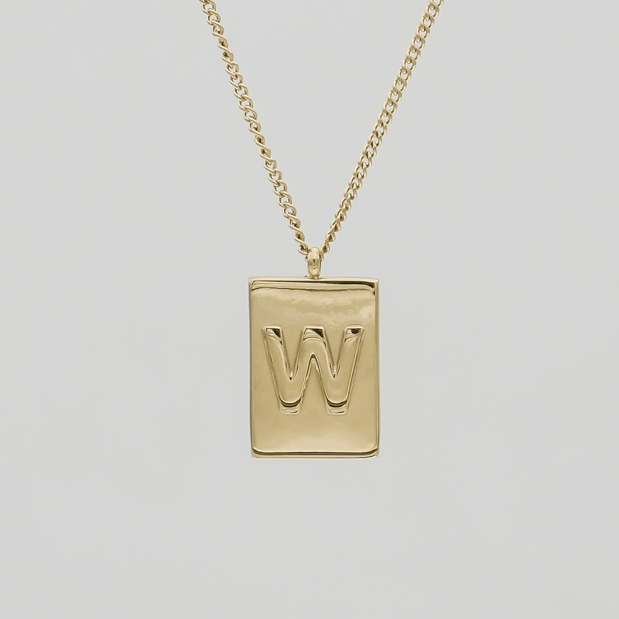 Athena Initial Tablet Necklace