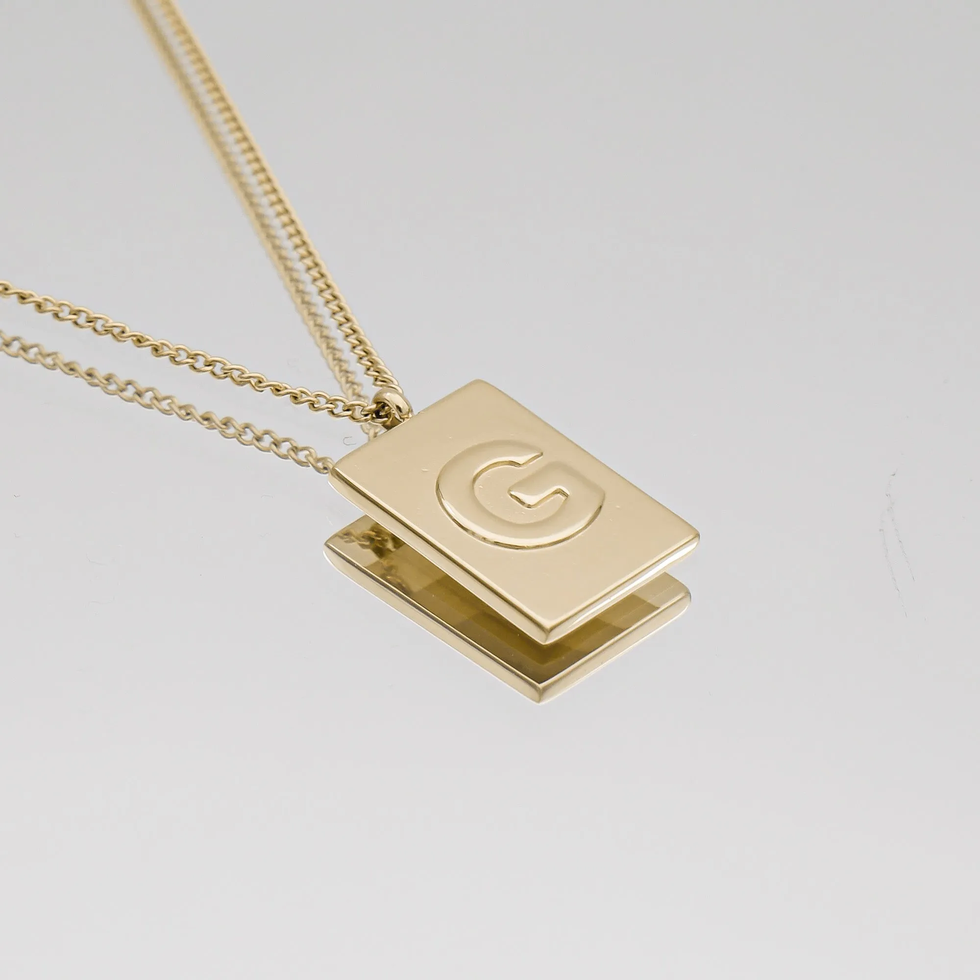 Athena Initial Tablet Necklace