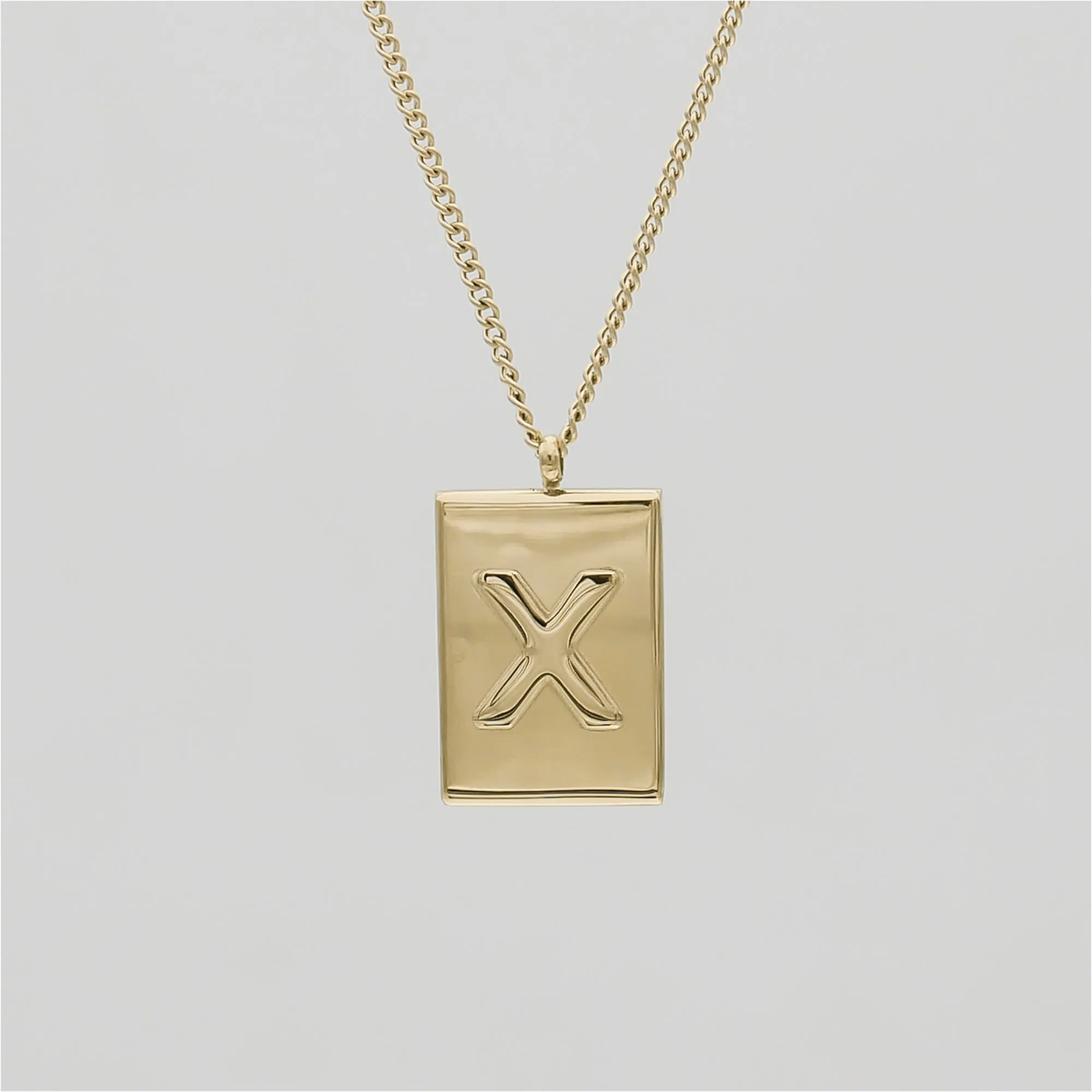 Athena Initial Tablet Necklace