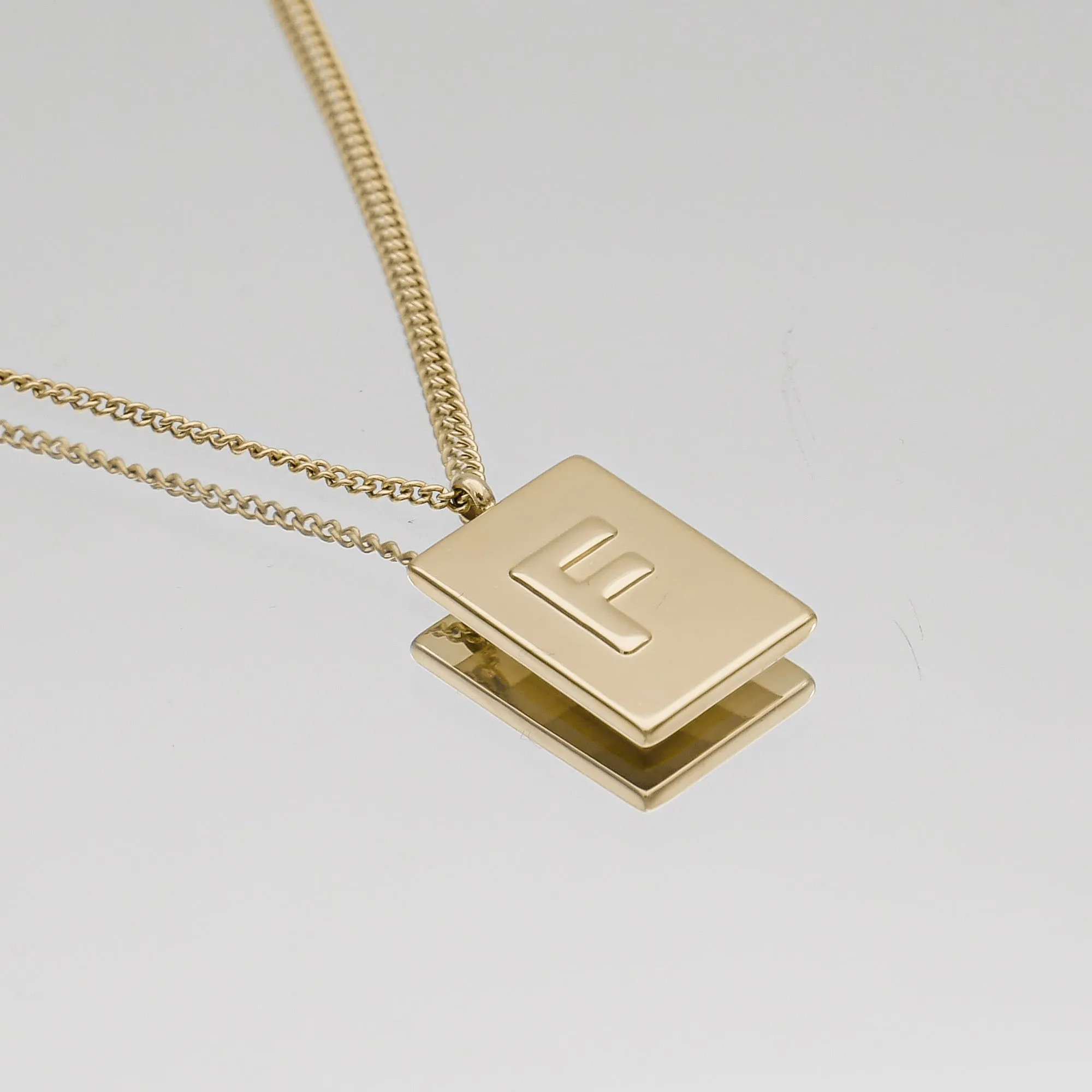 Athena Initial Tablet Necklace