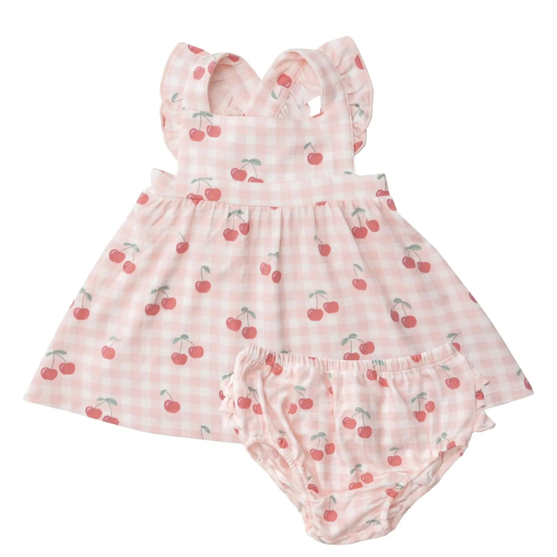 Bamboo Pinafore Top   Bloomer, Pink Cherry