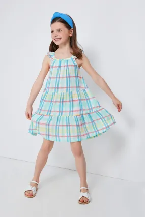 Beach Plaid Twirly Sundress