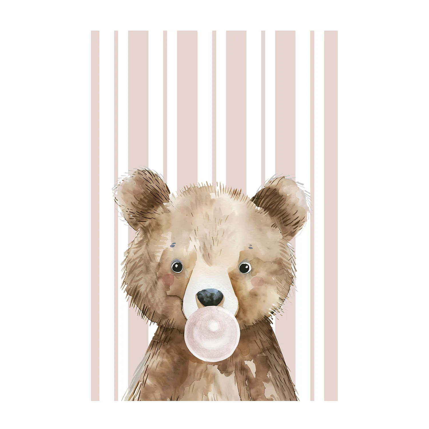 Bear Bubble Gum , By At Viv Home Prints