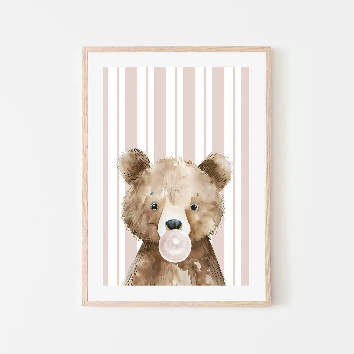 Bear Bubble Gum , By At Viv Home Prints