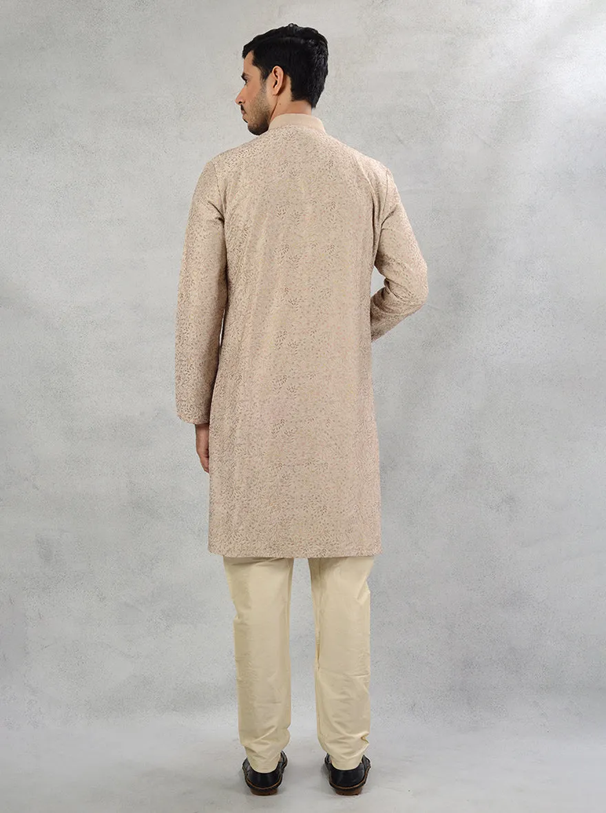 Beige Brown Kurta Pajama | TULA