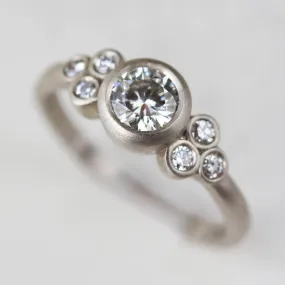 Bezel-set Seven Stone Cluster Ring •