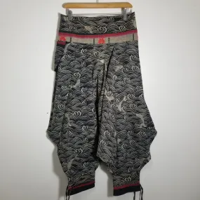 Black Waves Tribal Warrior Pants