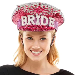 Bride Message Accented Sequin Bling Hat