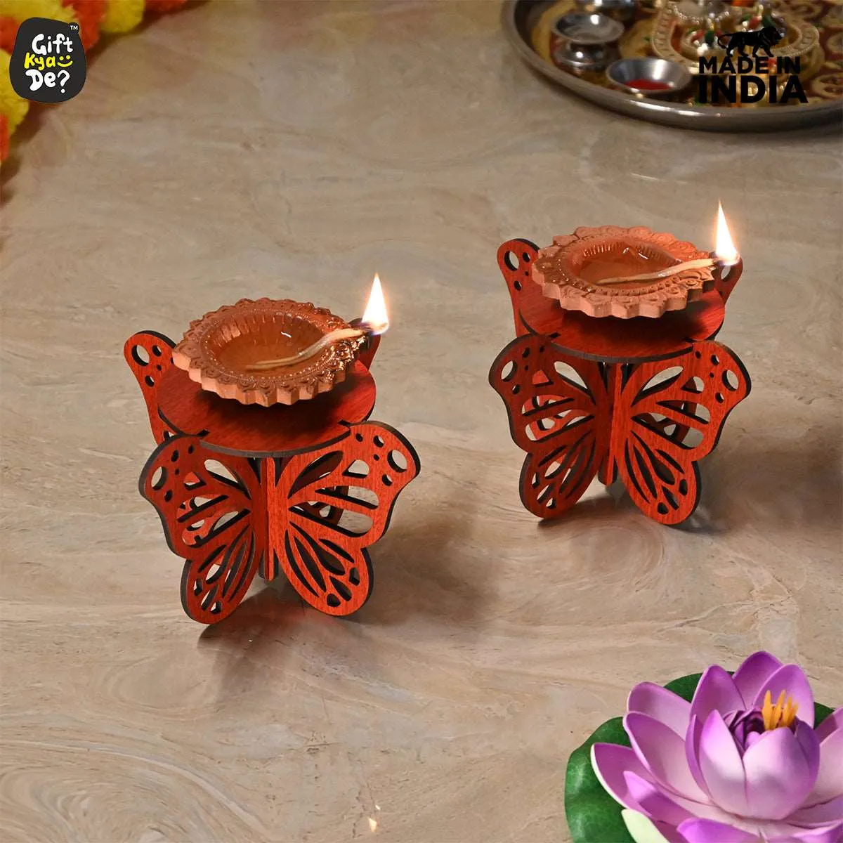 Butterfly Deepak Stand | Diya Stand