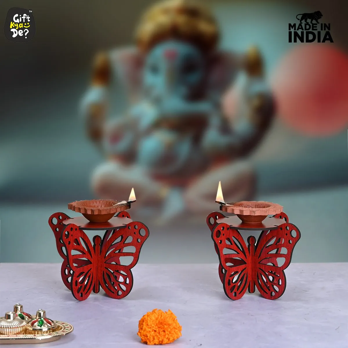 Butterfly Deepak Stand | Diya Stand