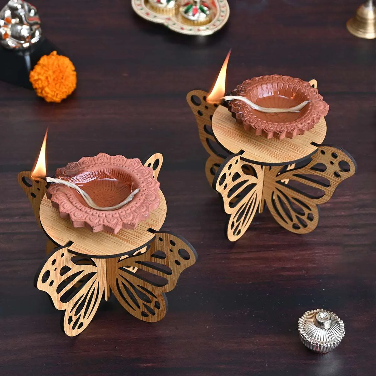 Butterfly Deepak Stand | Diya Stand