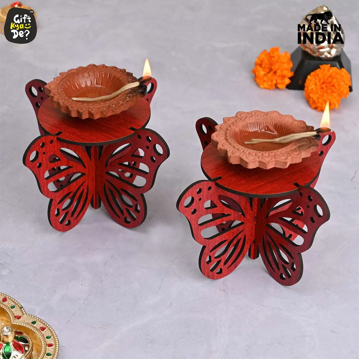 Butterfly Deepak Stand | Diya Stand