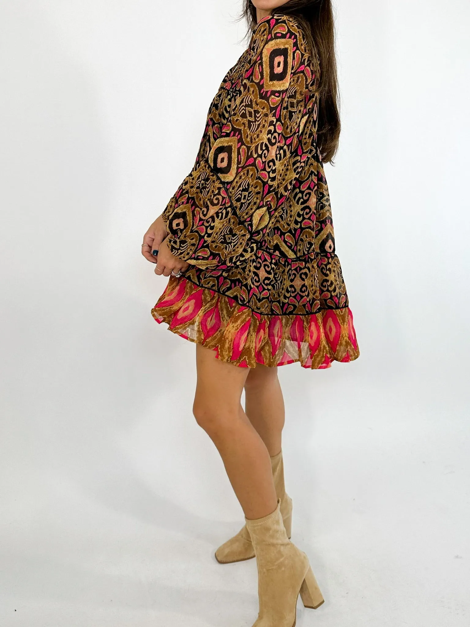 Cecelia Tiered Dress | Aztec | FINAL SALE