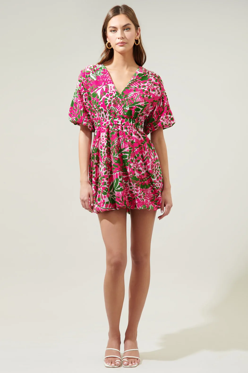 Cienega Floral Woodstock Bubble Mini Dress