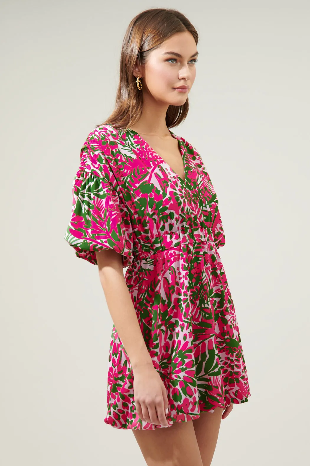 Cienega Floral Woodstock Bubble Mini Dress