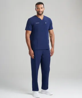 connectRN Mens 3-Pocket V-Neck Scrub Top & Straight Leg Scrub Pants