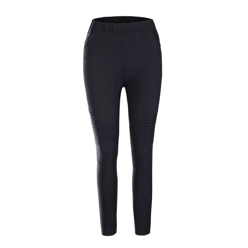 Cool High Waisted Ankle Zipper Skinny Pants Trousers