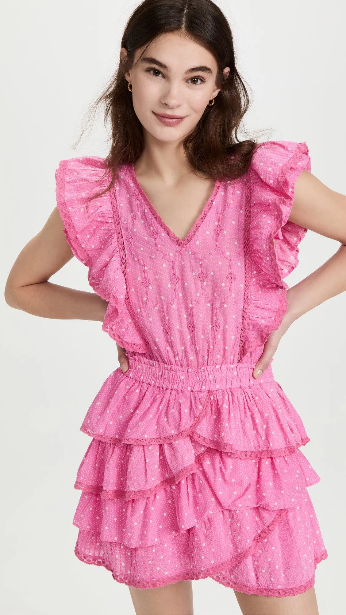 Corelli Mini Dress in Hot Pink Cherry