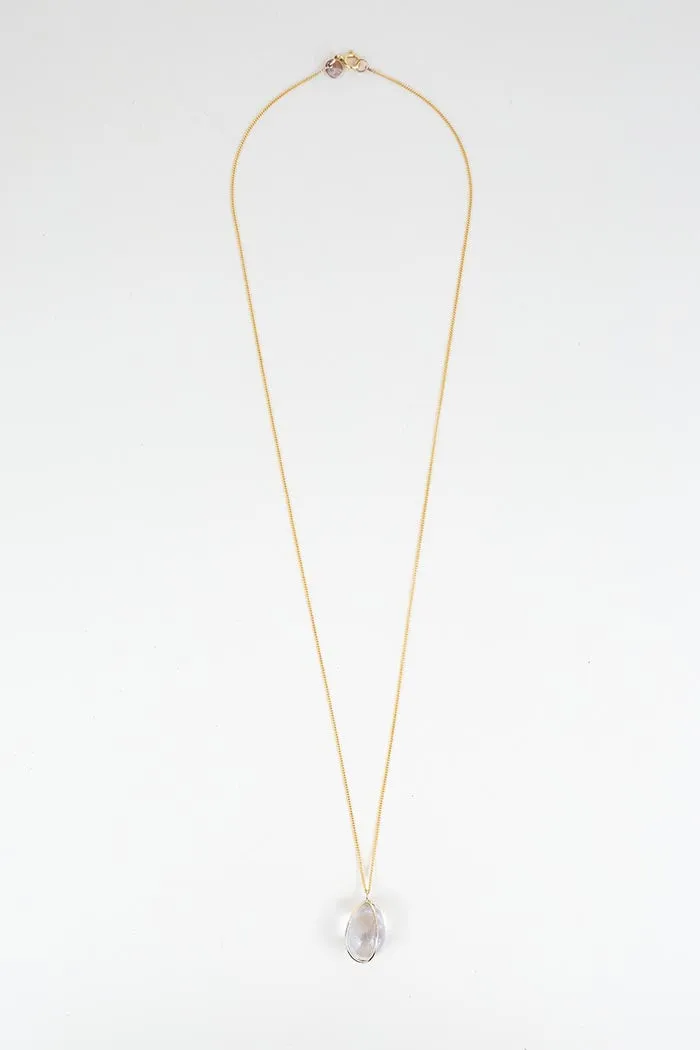 Crystal Pendulum Necklace - Quartz