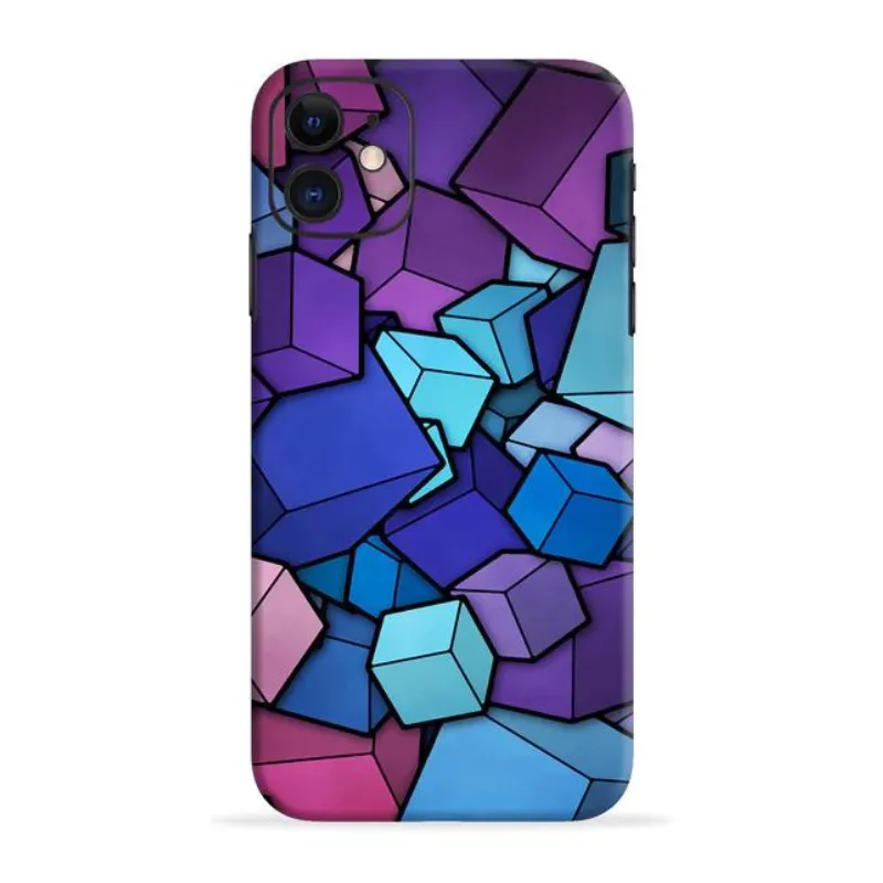 Cubic Bule  Abstract Mobile Skin wrap