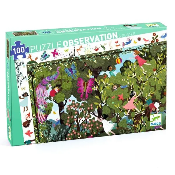 Djeco Observation Puzzle 100pc - Garden Playtime