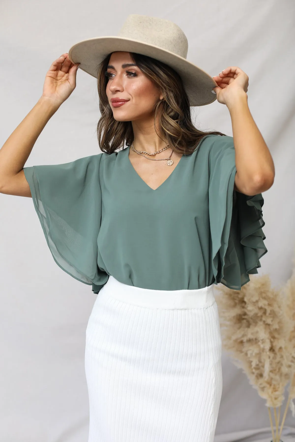 Double Layer Chiffon Top